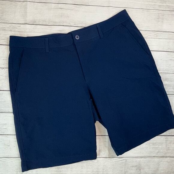 Under Armour Men's Tech Golf Shorts   Navy Blue  Size 40 - Picture 1 of 6
